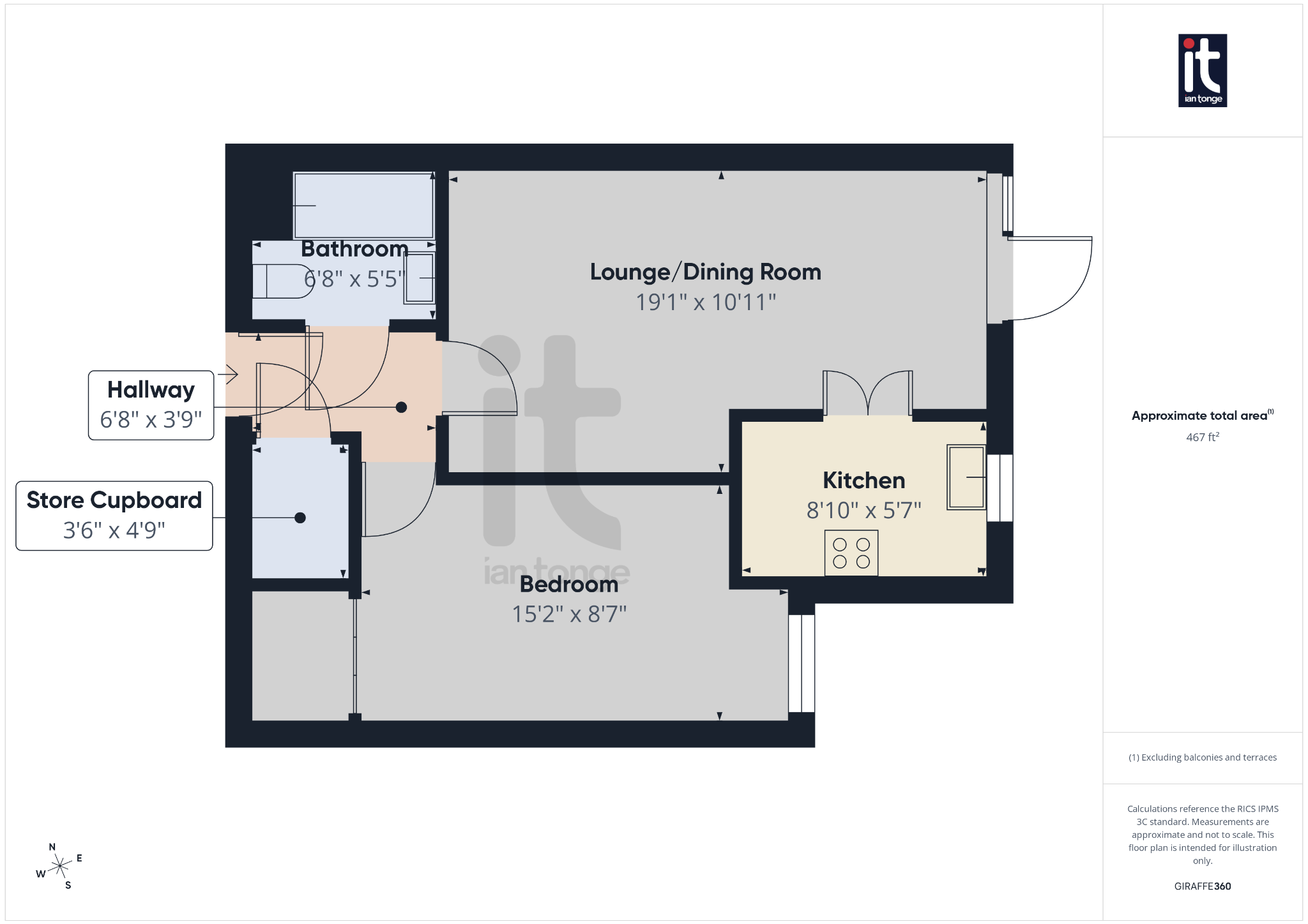 1 bedroom ground floor flat/apartment For Sale in Stockport - Floorplan 1.