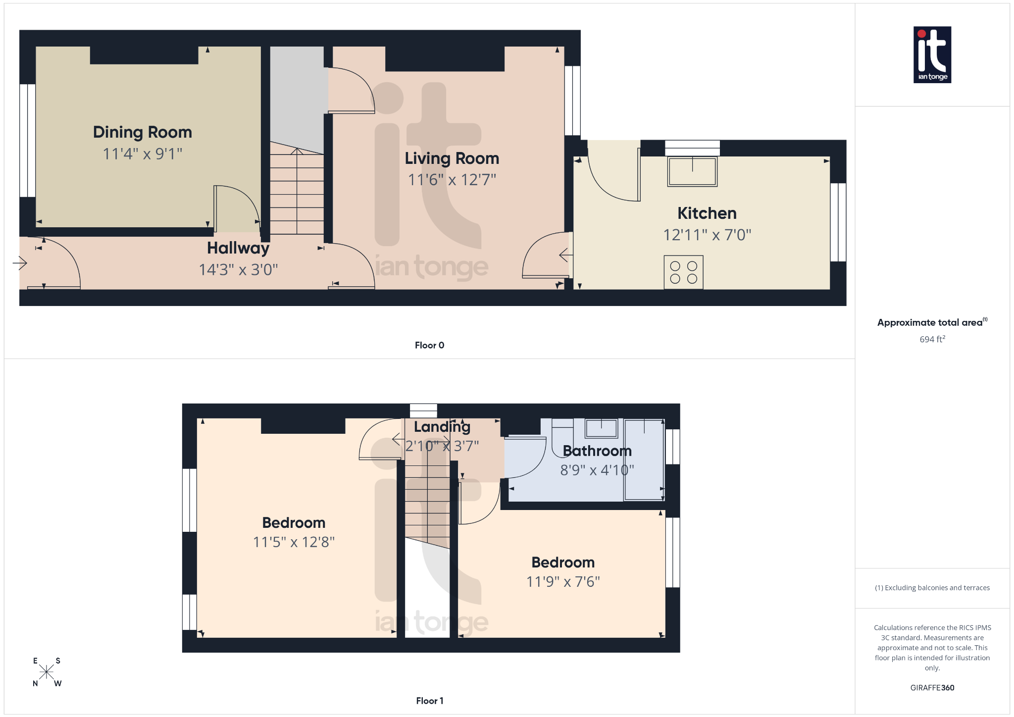 2 bedroom semi-detached house For Sale in Stockport - Floorplan 1.