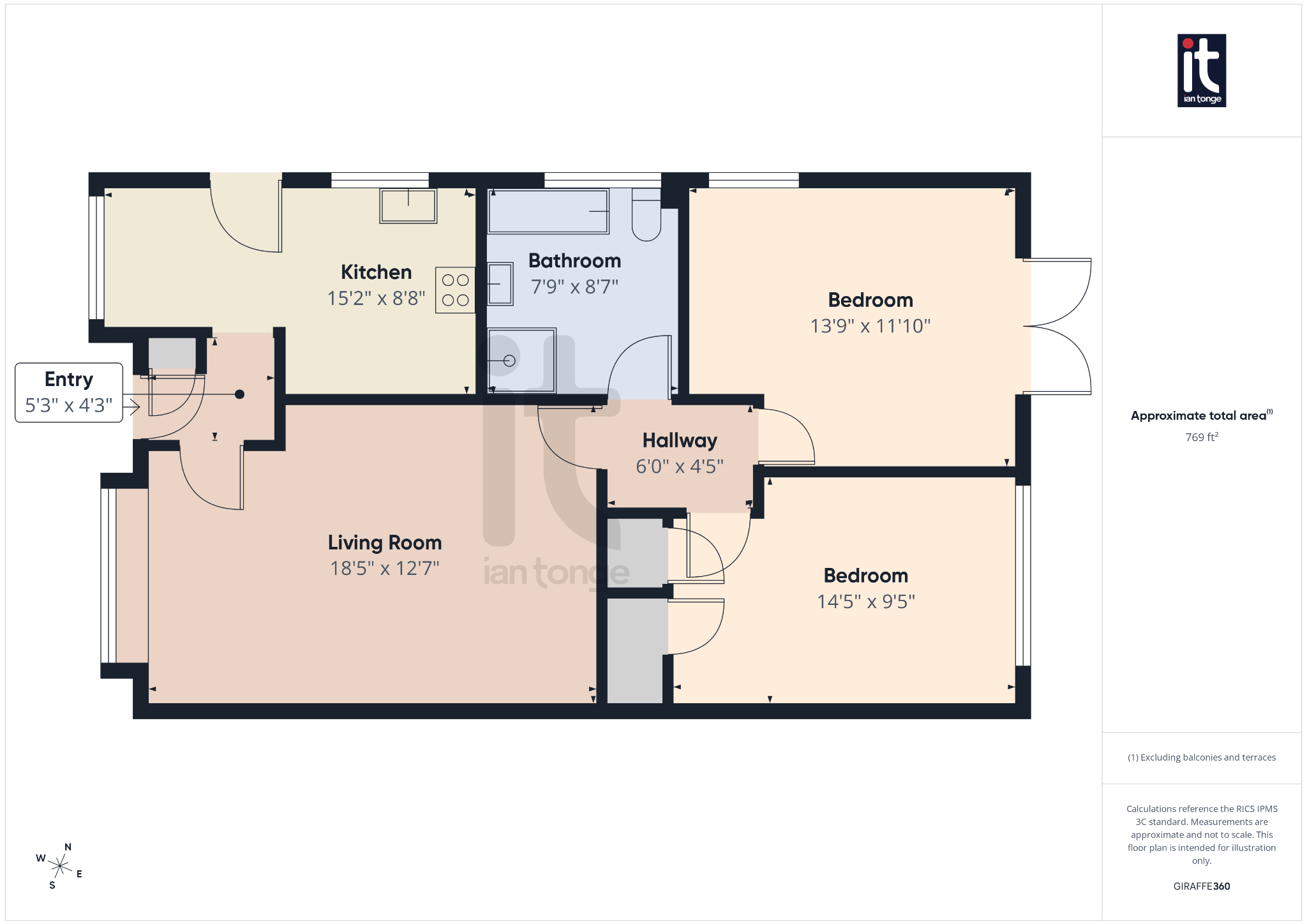 2 bedroom semi-detached bungalow For Sale in Stockport - Floorplan 1.