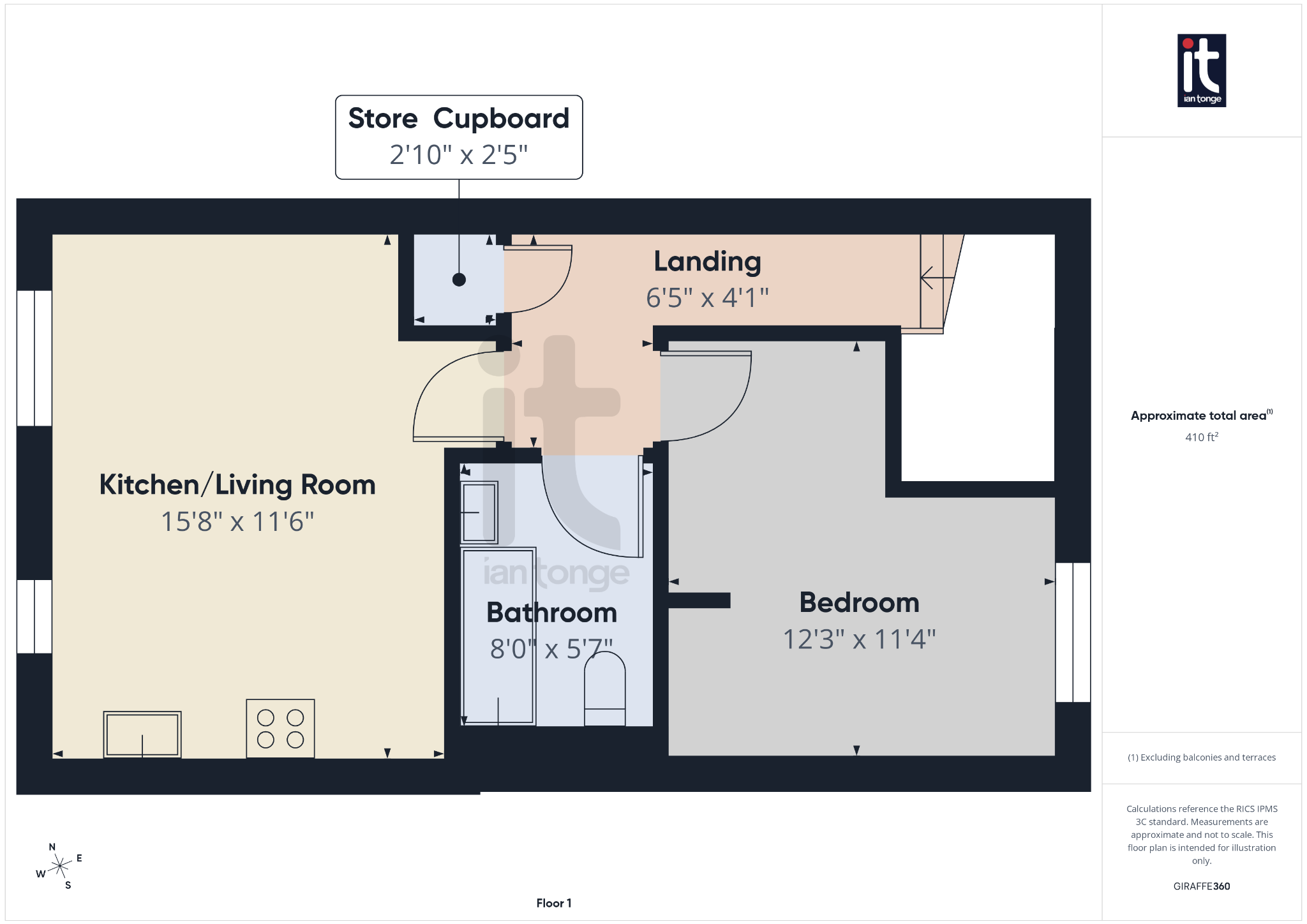 1 bedroom apartment flat/apartment To Let in Stockport - Floorplan 3.