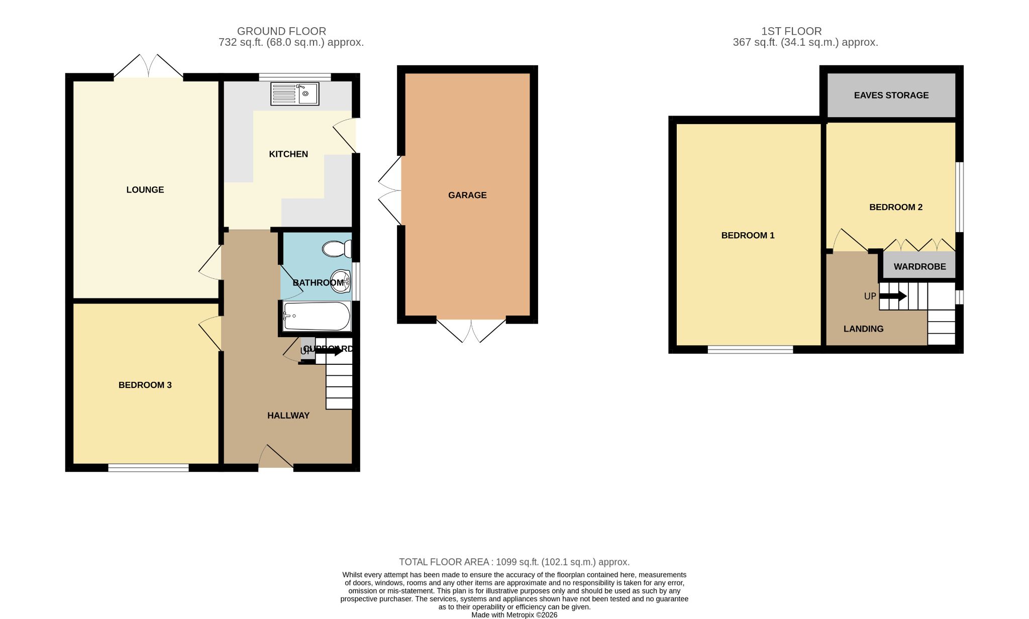 3 bedroom semi-detached dormer house For Sale in Wigan - Floorplan 1.