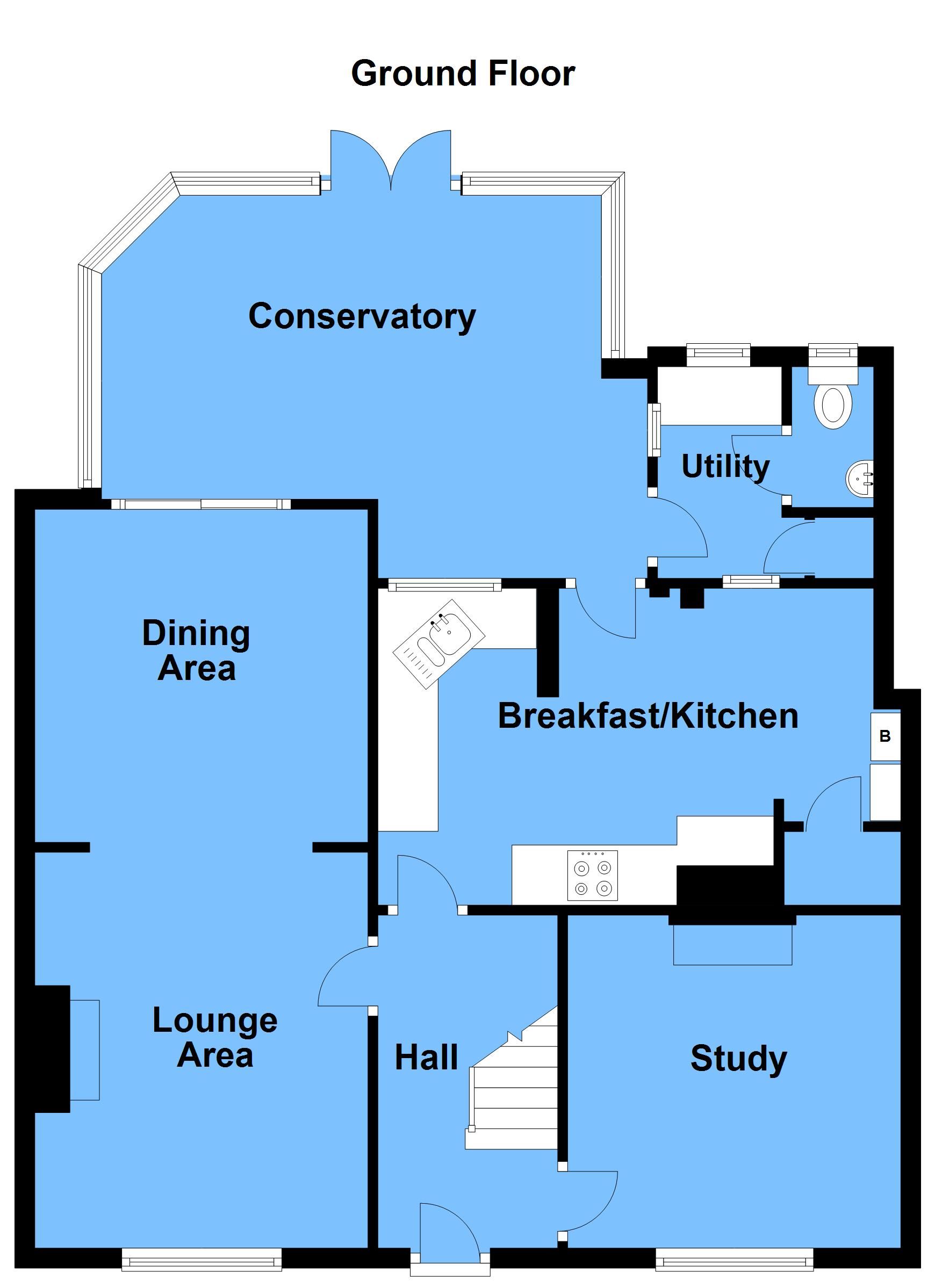 3 bedroom detached house SSTC in Bidford-on-avon, Alcester - Ground Floor