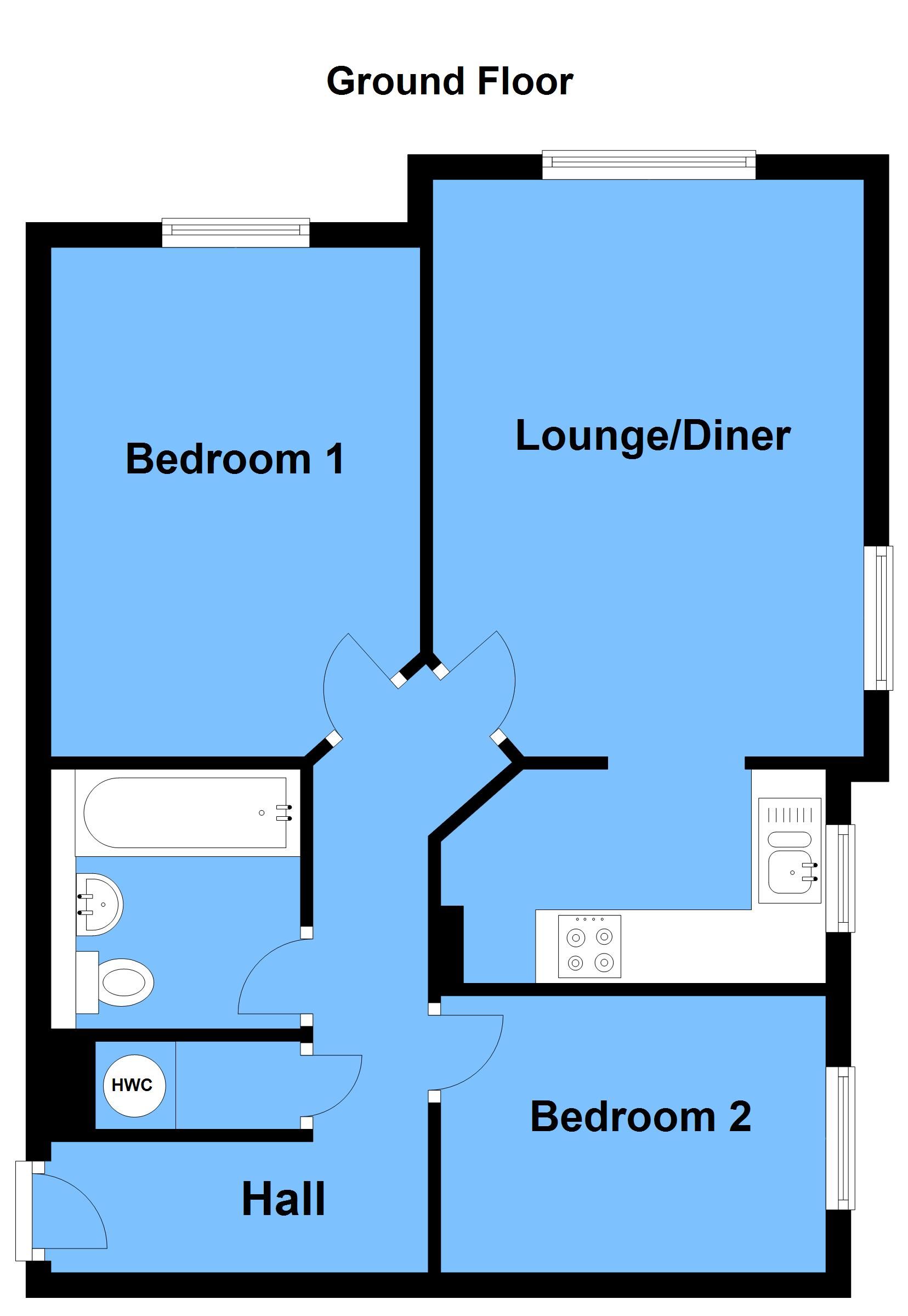 2 bedroom ground floor flat/apartment SSTC Alcester - Ground Floor