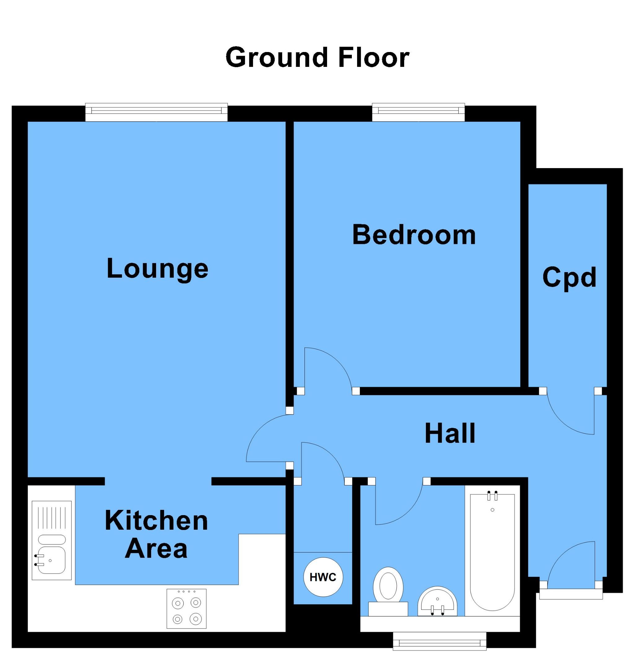 1 bedroom ground floor maisonette flat/apartment For Sale Alcester - Ground Floor