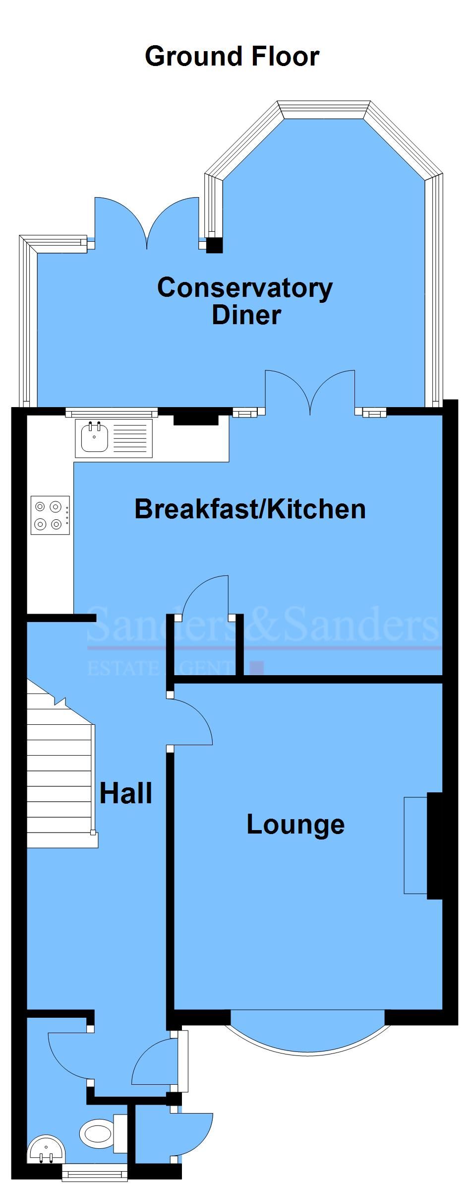 3 bedroom mid terraced house SSTC Alcester - Ground Floor