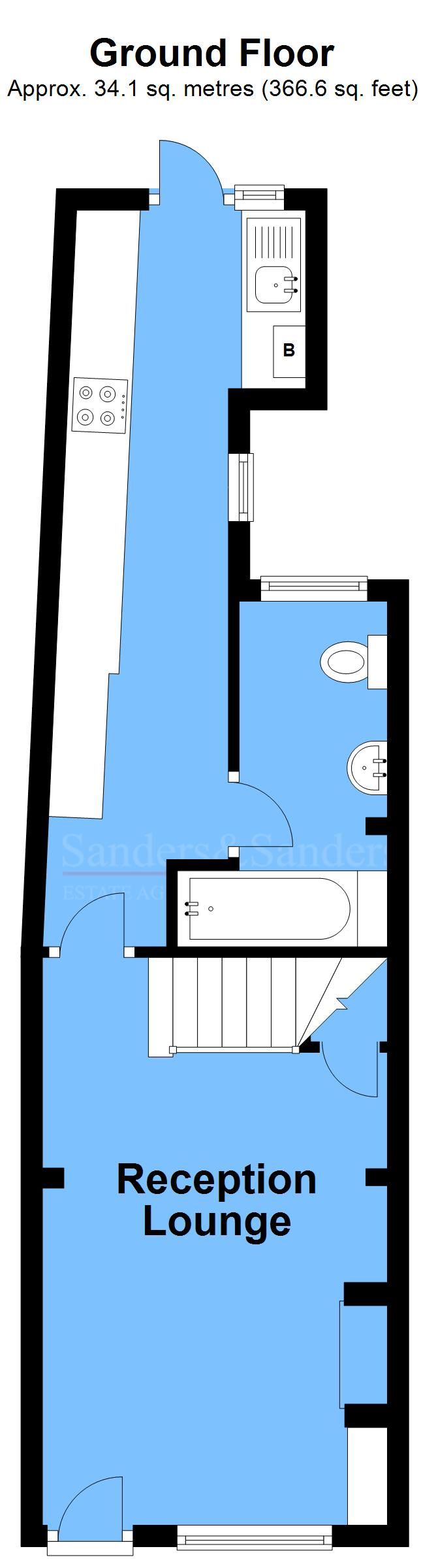 2 bedroom cottage house SSTC Alcester - Ground Floor