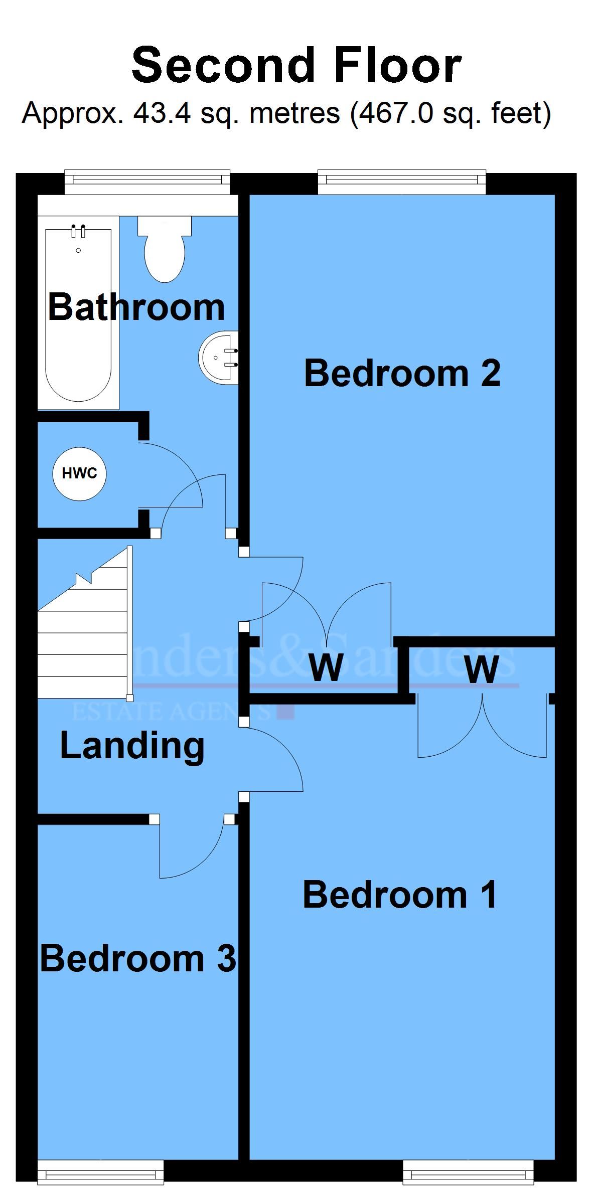 3 bedroom duplex flat/apartment For Sale Alcester - Second Floor