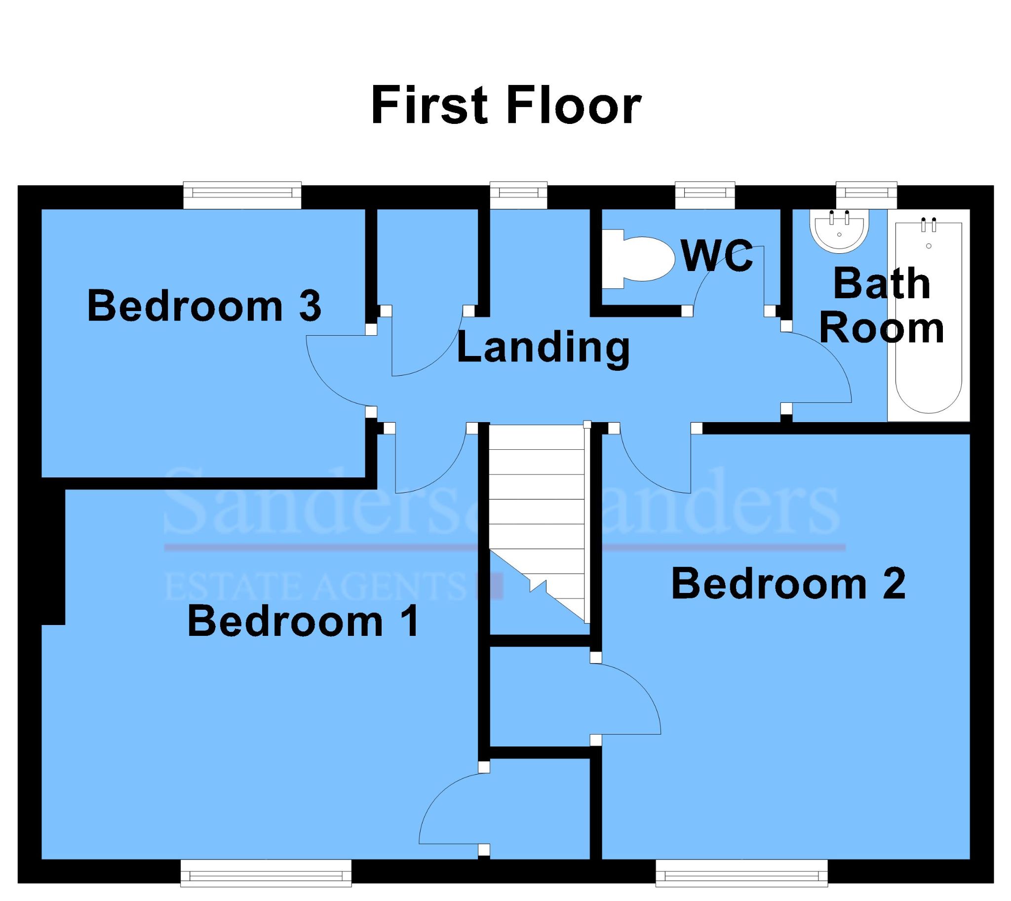3 bedroom mid terraced house SSTC Alcester - First Floor