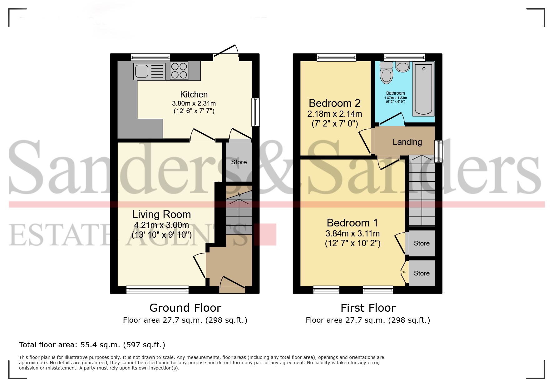 2 bedroom semi-detached house For Sale in Bidford-on-avon, Alcester - Floor Plans