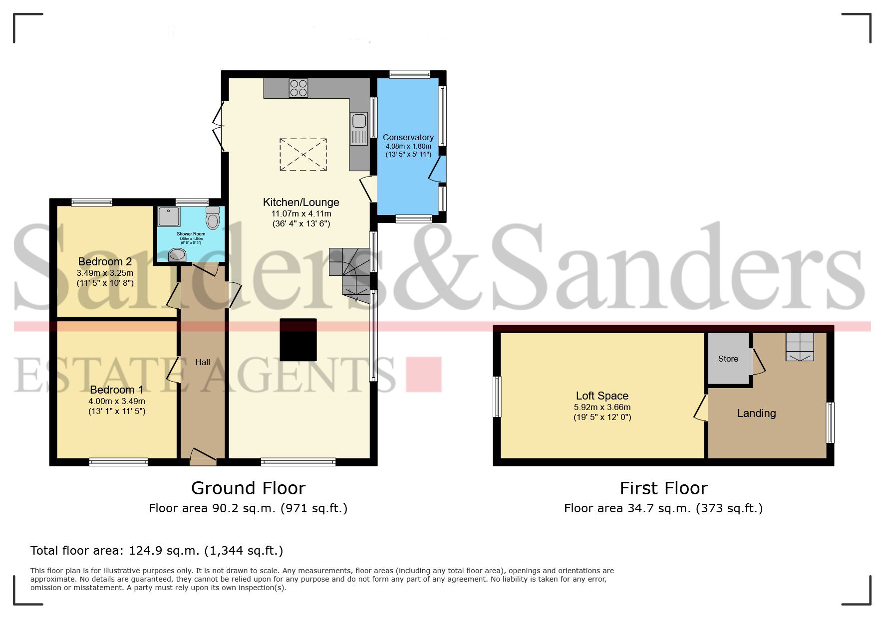 2 bedroom detached bungalow For Sale in Bidford-on-avon, Alcester - Floor Plans