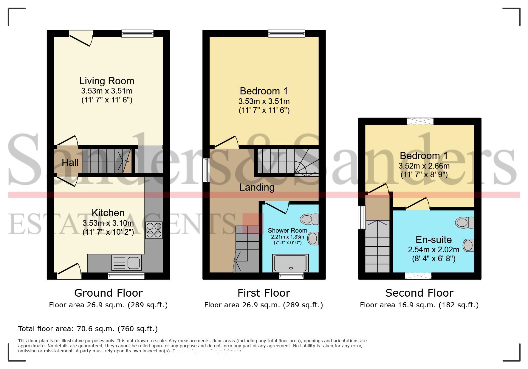 2 bedroom semi-detached house For Sale Alcester - Floor Plans