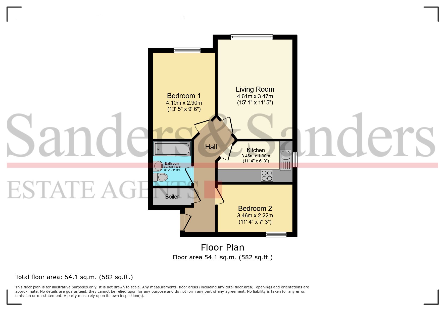2 bedroom flat flat/apartment To Let Alcester - FloorPlans