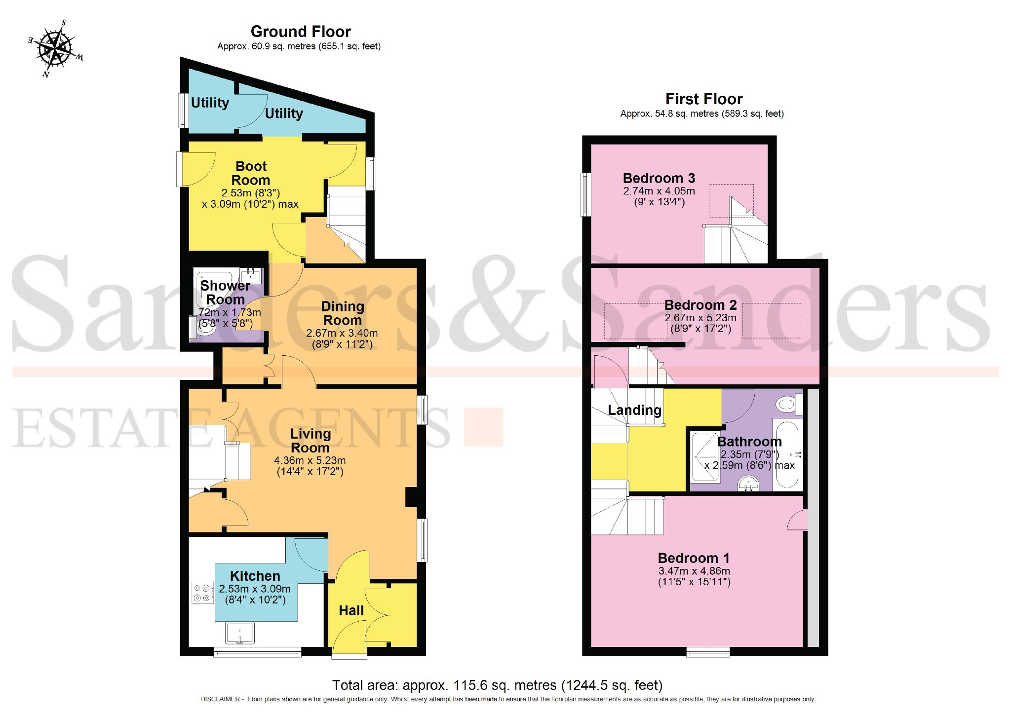 3 bedroom cottage house To Let in Rous Lench, Evesham - Floor Plan
