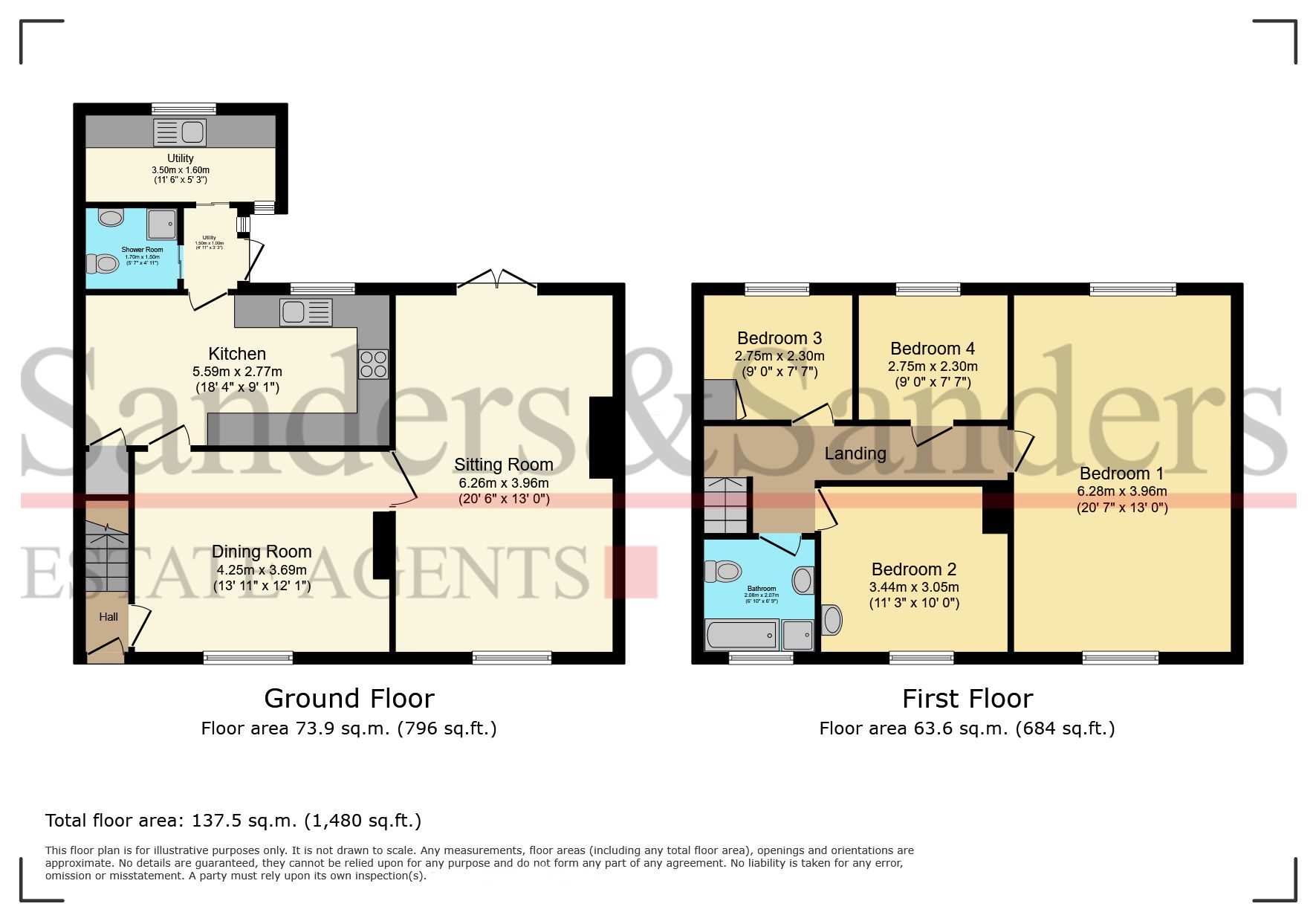 4 bedroom semi-detached house SSTC in Bidford-on-avon, Alcester - Floor Plans