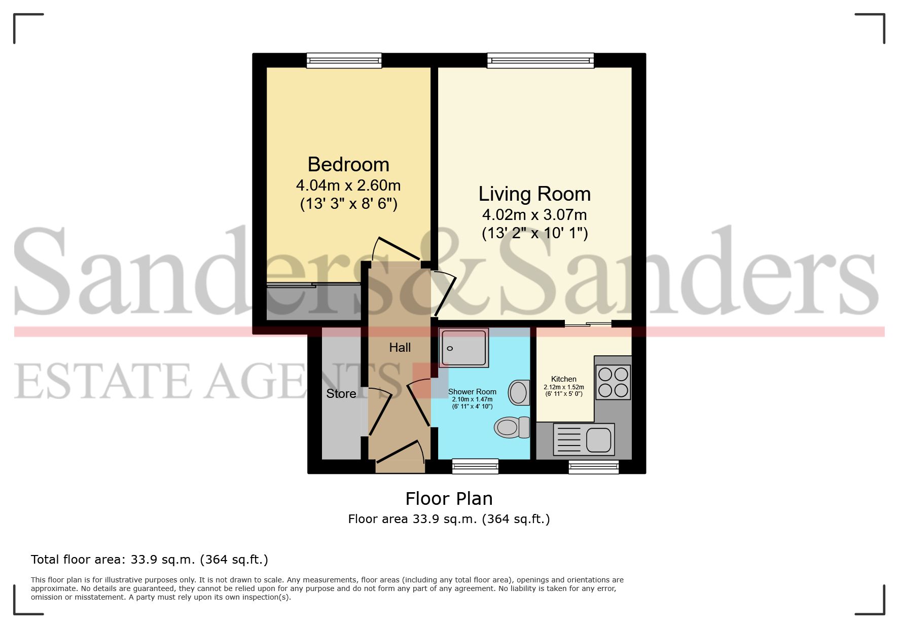 1 bedroom apartment flat/apartment For Sale Alcester - Floor Plans