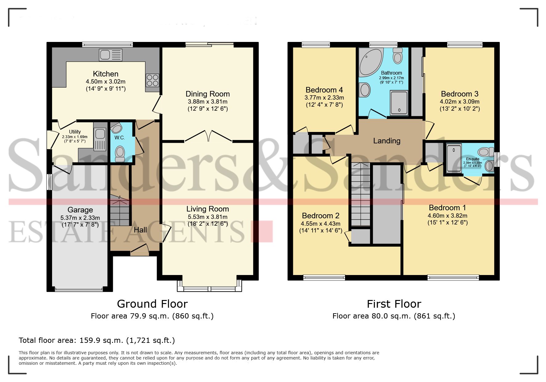 4 bedroom detached house To Let in Bidford-on-avon, Alcester - Floor Plans