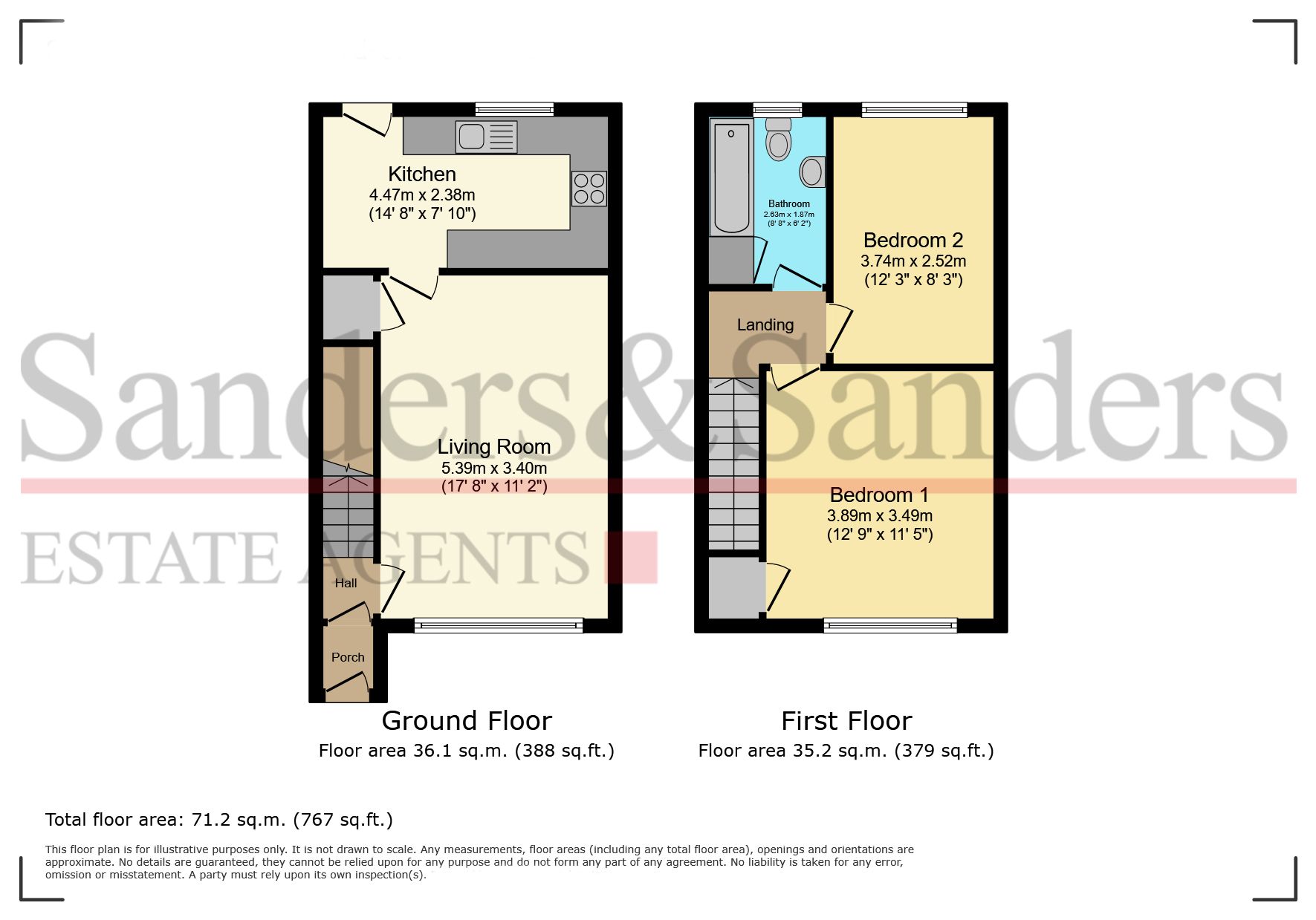 2 bedroom mid terraced house For Sale in Bidford-on-avon, Alcester - Floor Plans