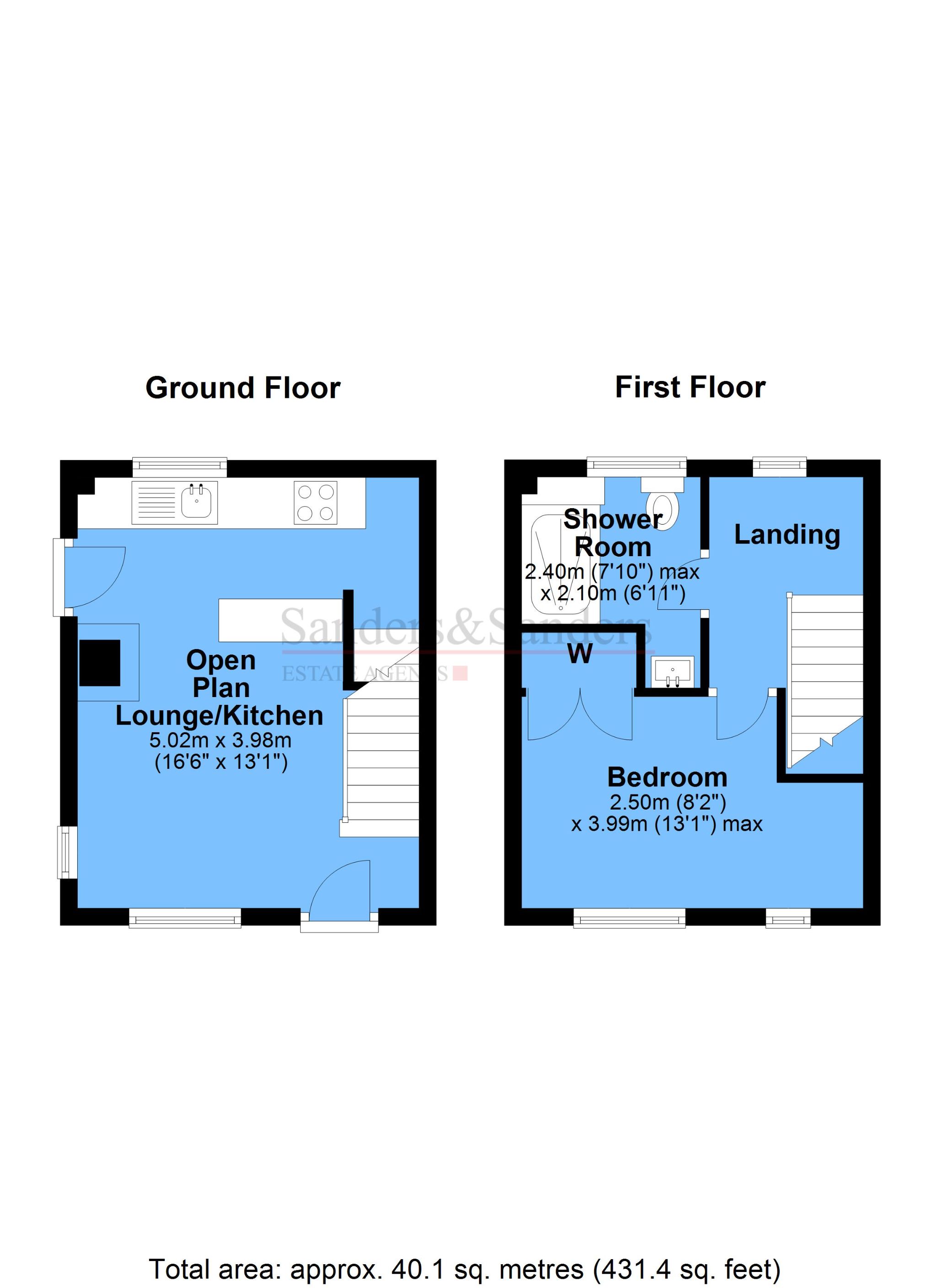1 bedroom end terraced house For Sale Alcester - Floor Plans