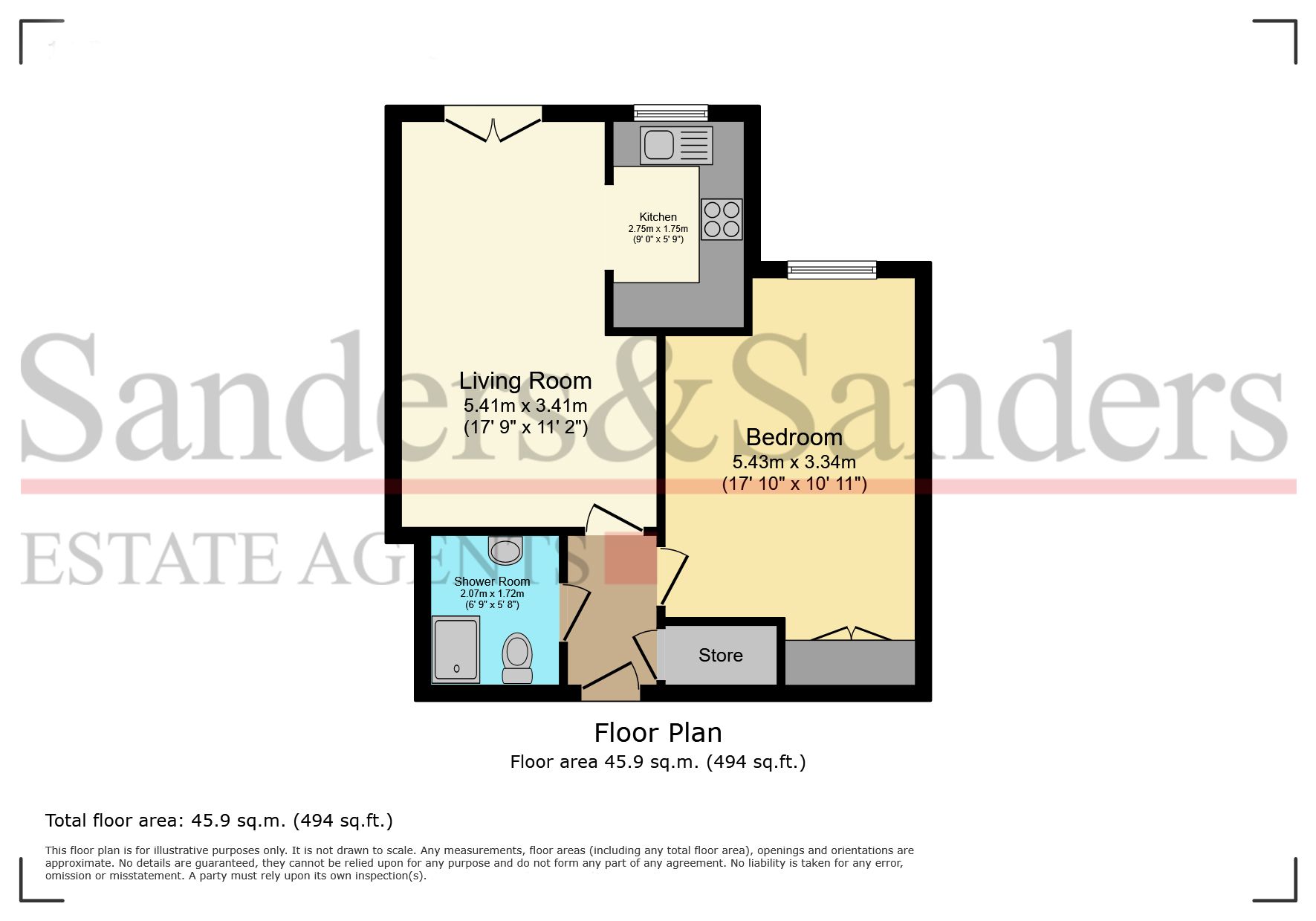 1 bedroom apartment flat/apartment Reserved Studley - Floorplan 1