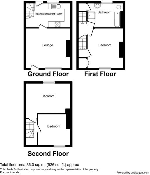 3 bedroom end terraced house For Sale in Todmorden - Floorplan 1.