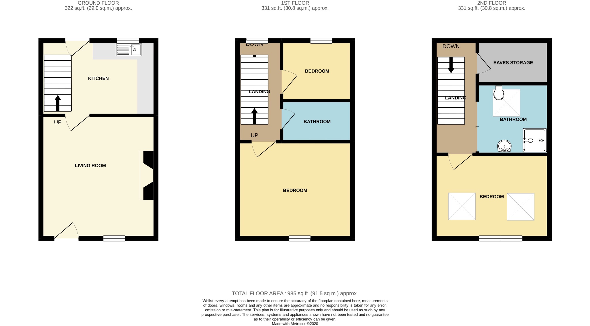 3 bedroom mid terraced house For Sale in Todmorden - Floorplan 1.