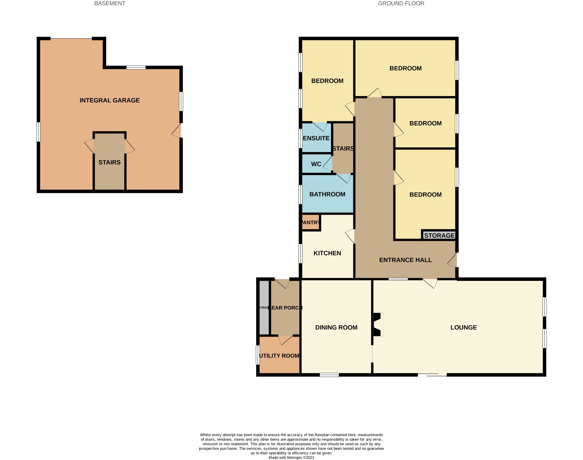 4 bedroom detached bungalow For Sale in Todmorden - Floorplan 1.