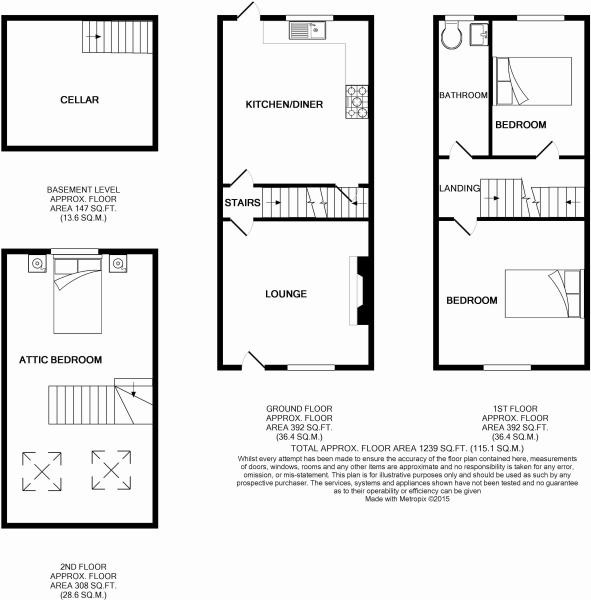 3 bedroom cottage house For Sale in Calderdale - Floorplan 1.