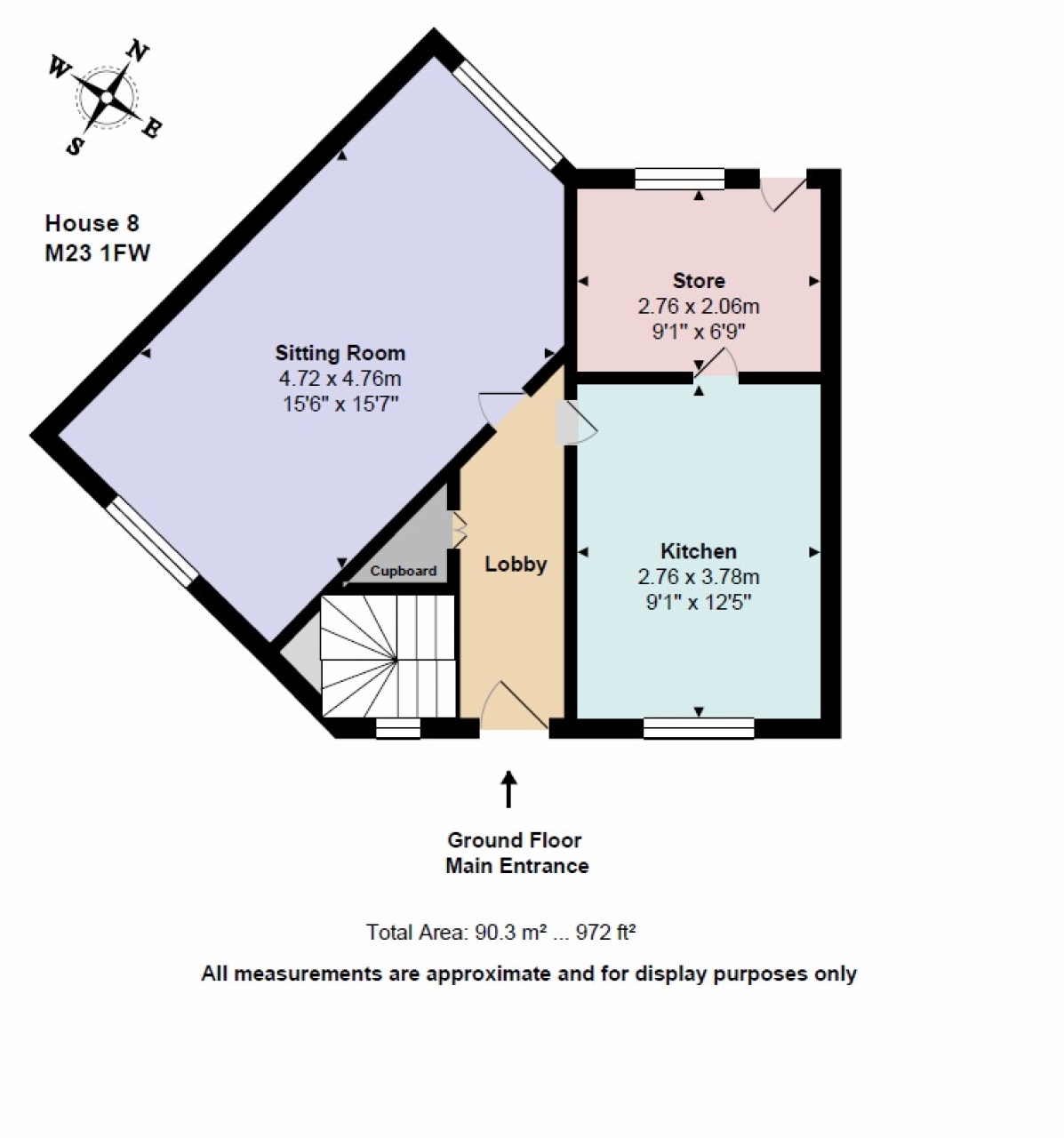 3 bedroom mid terraced house Sale Agreed in Manchester - Floorplan 3.