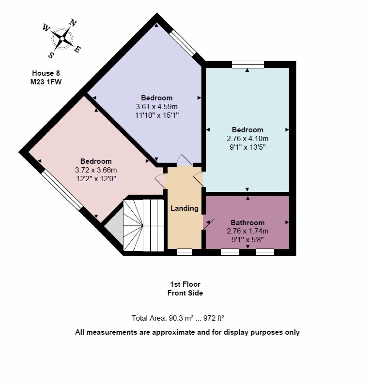 3 bedroom mid terraced house Sale Agreed in Manchester - Floorplan 4.