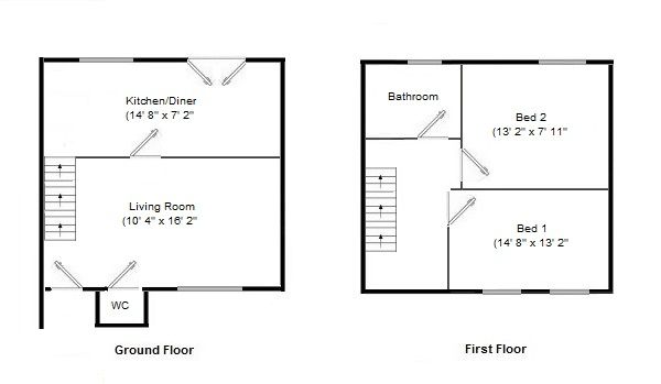 2 bedroom semi-detached house SSTC in Northenden - Floorplan 1.