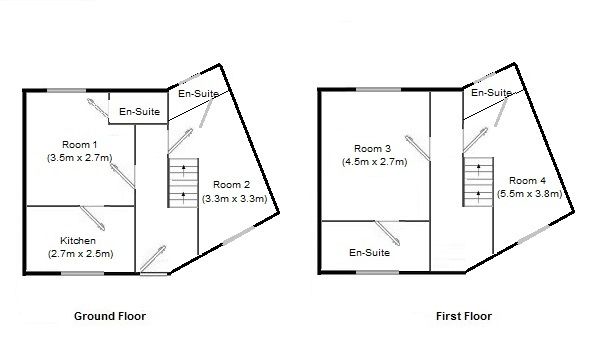4 bedroom end terraced house SSTC in Manchester - Floorplan 1.