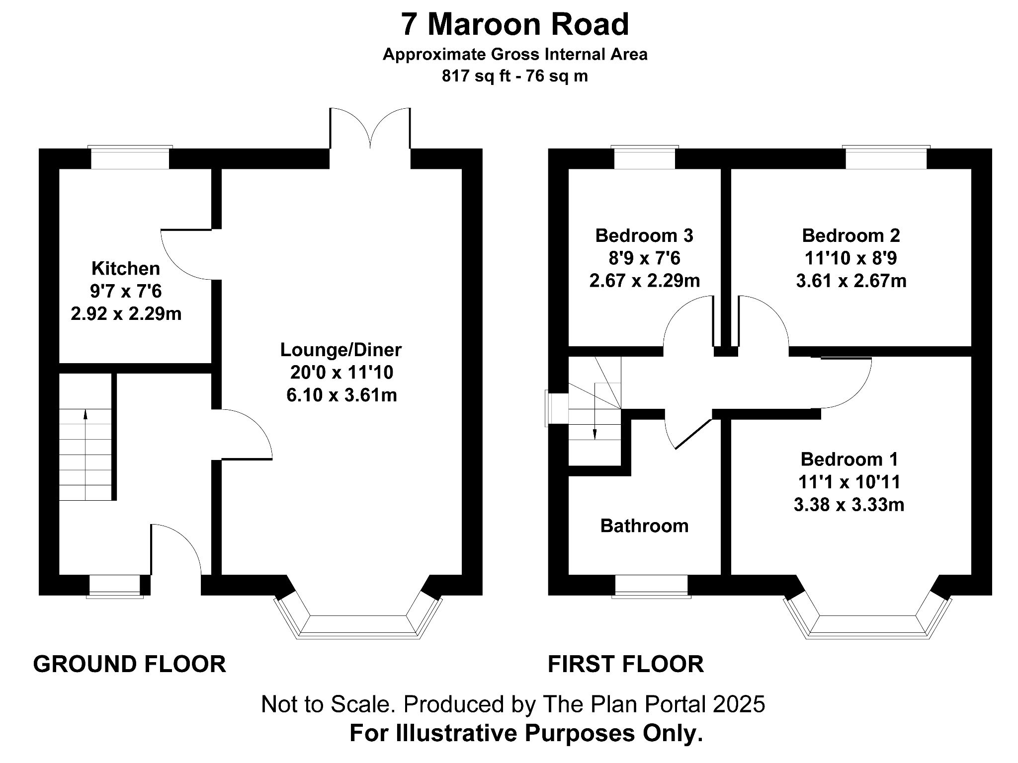 3 bedroom semi-detached house For Sale in Manchester - Floorplan 1.