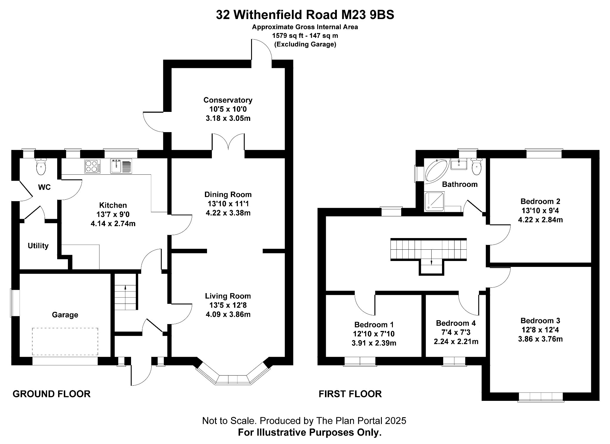 4 bedroom detached house For Sale in Manchester - Floorplan 1.