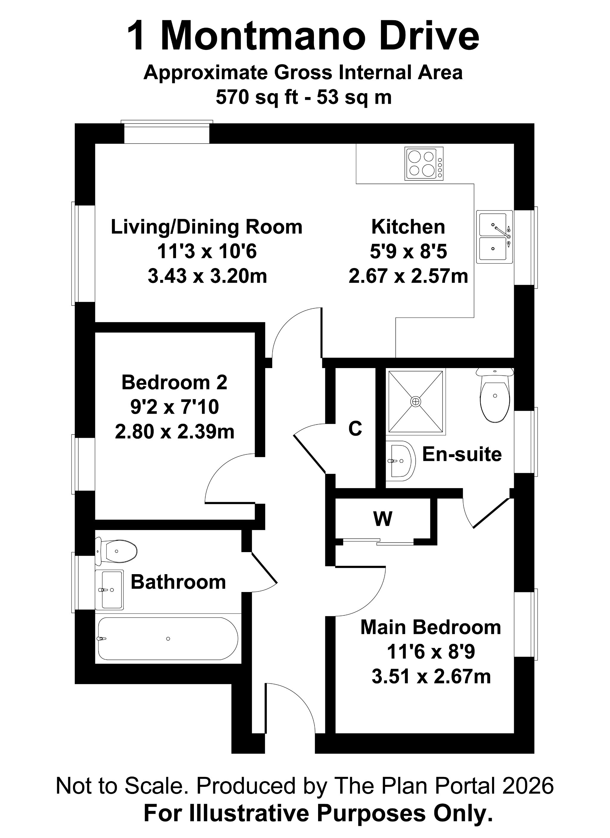 2 bedroom ground floor flat/apartment For Sale in Manchester - Floorplan 1.