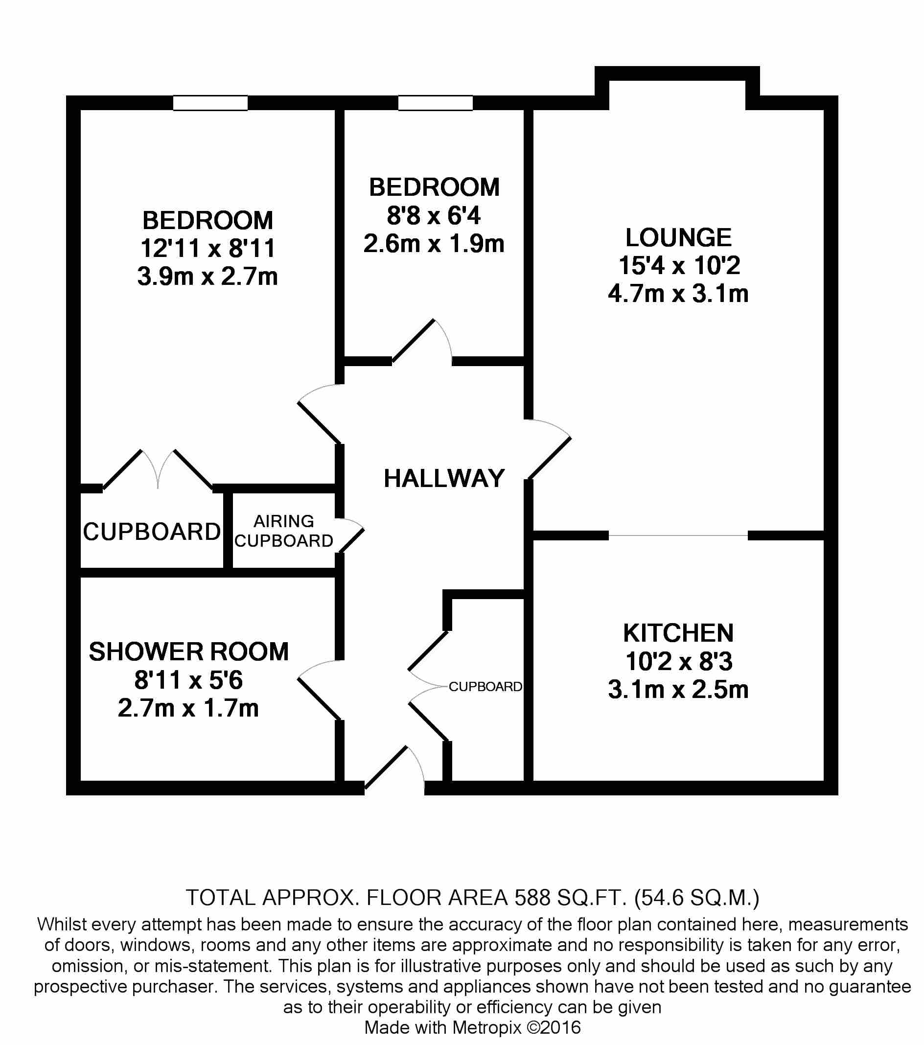 2 bedroom apartment flat/apartment For Sale in Ipswich - Floorplan 1