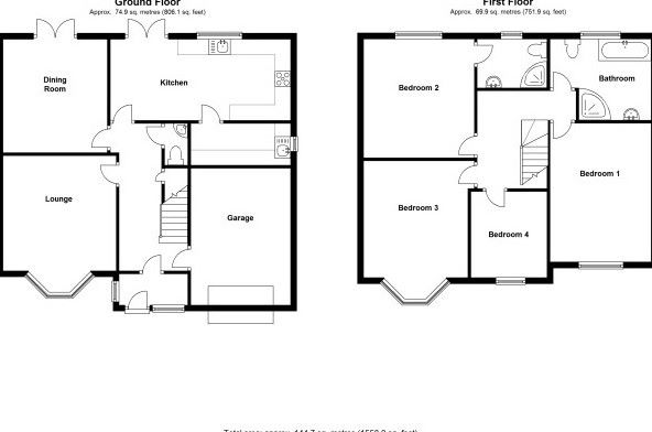 4 bedroom semi-detached house Let Agreed in Solihull - Floorplan 1.
