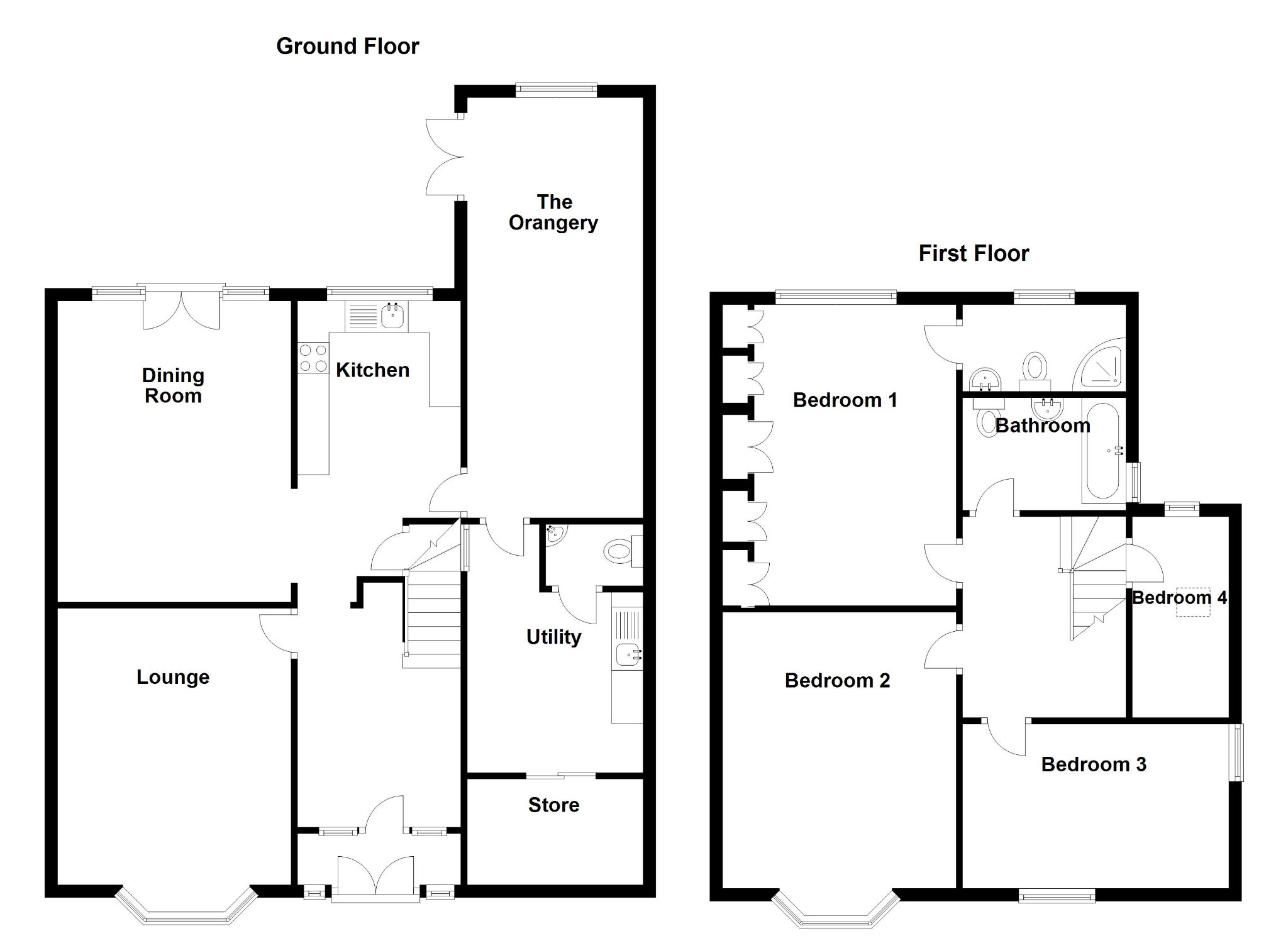 4 bedroom detached house For Sale in Solihull - Floorplan 1.