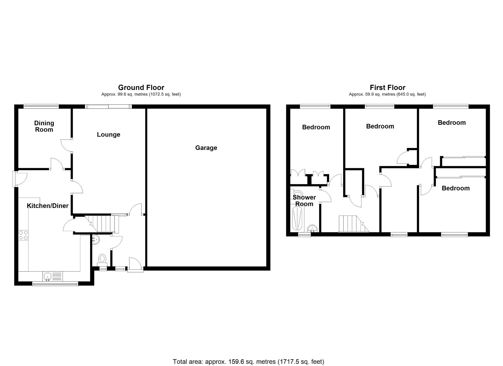 4 bedroom detached house SSTC in Solihull - Floorplan 1.