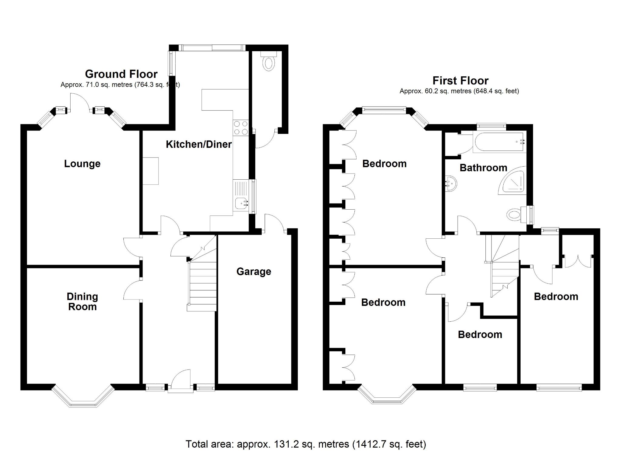 4 bedroom semi-detached house SSTC in Solihull - Floorplan 1.
