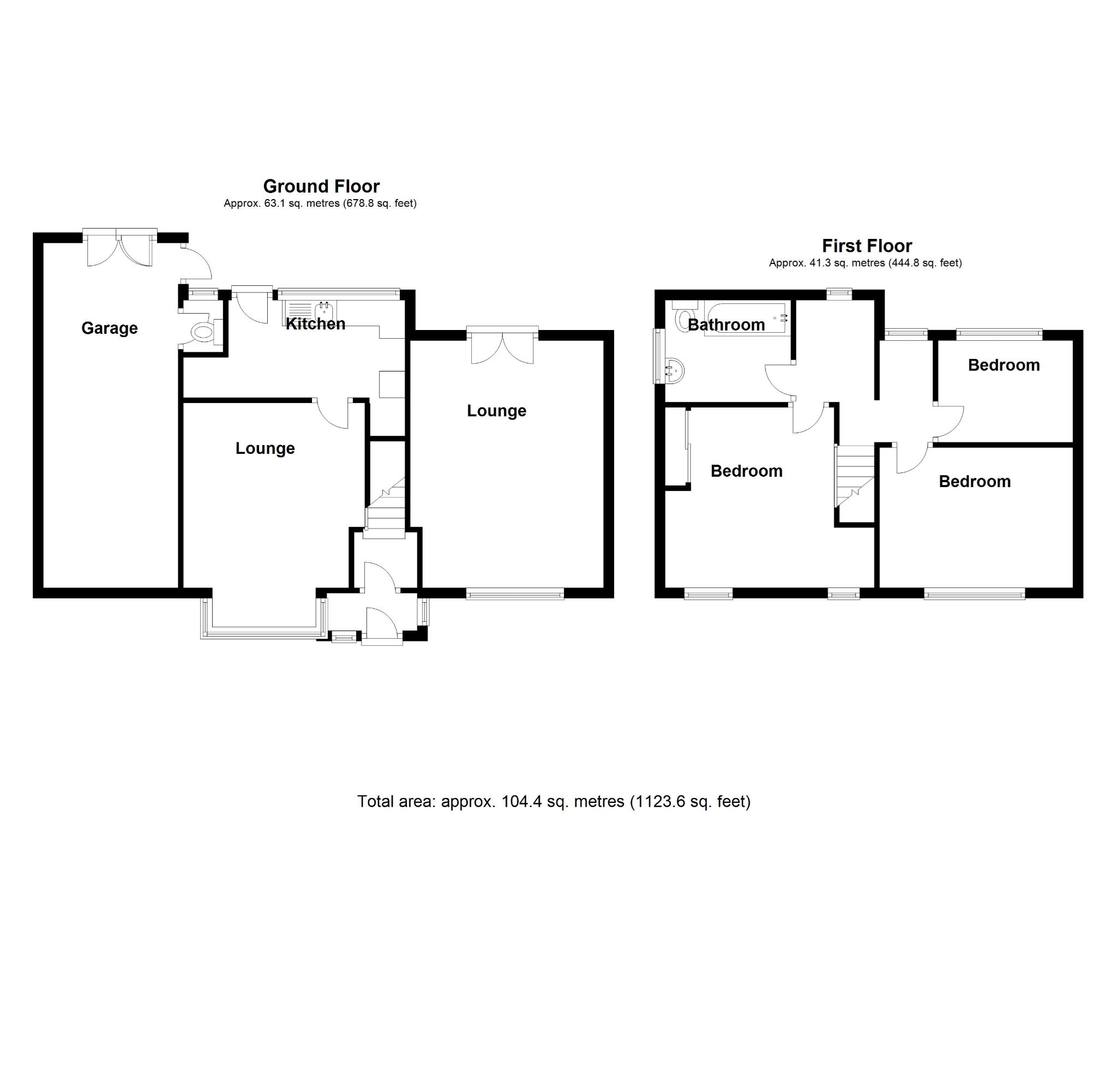 3 bedroom detached house For Sale in Solihull - Floorplan 1.