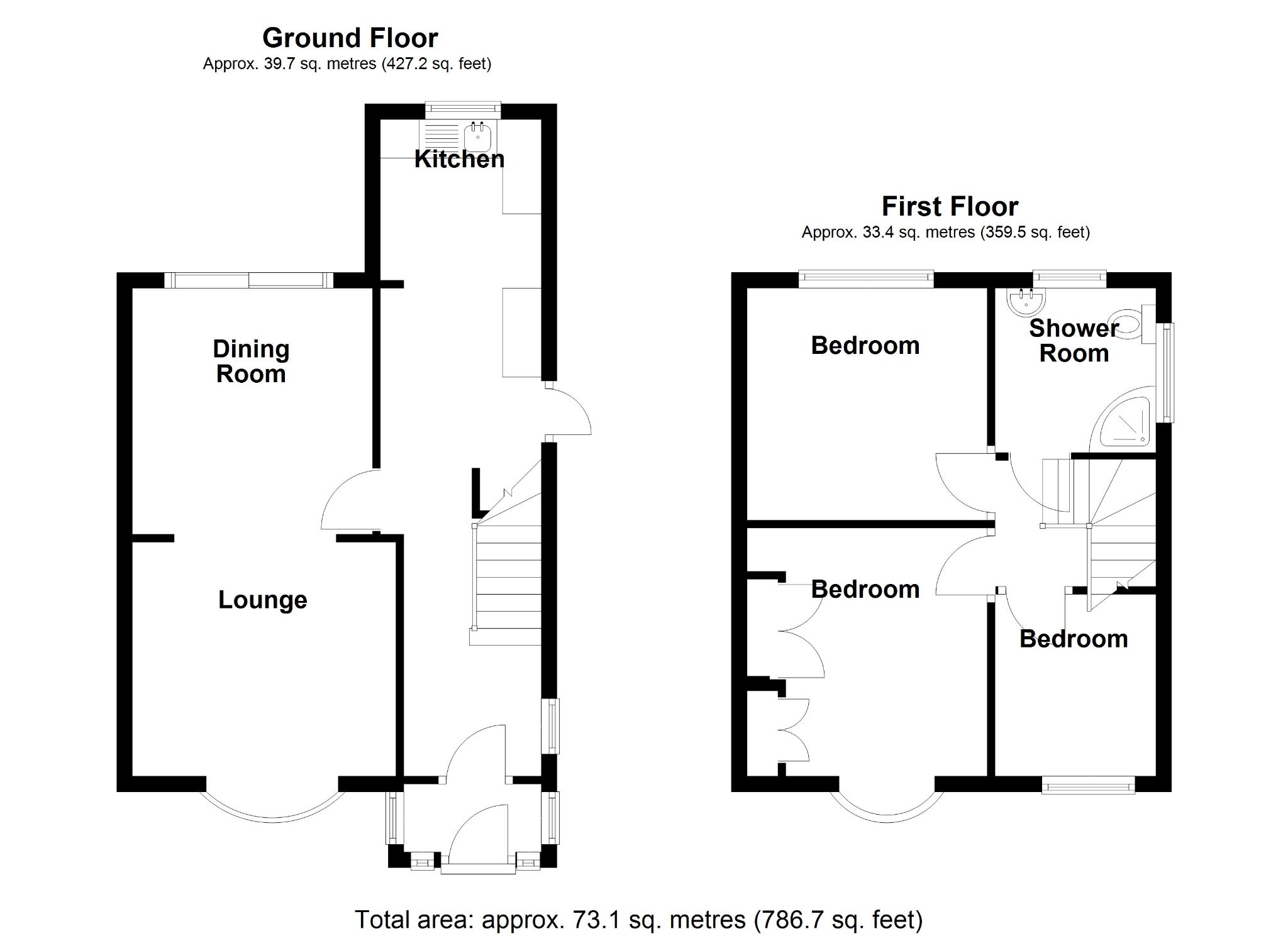 3 bedroom semi-detached house For Sale in Solihull - Floorplan 1.