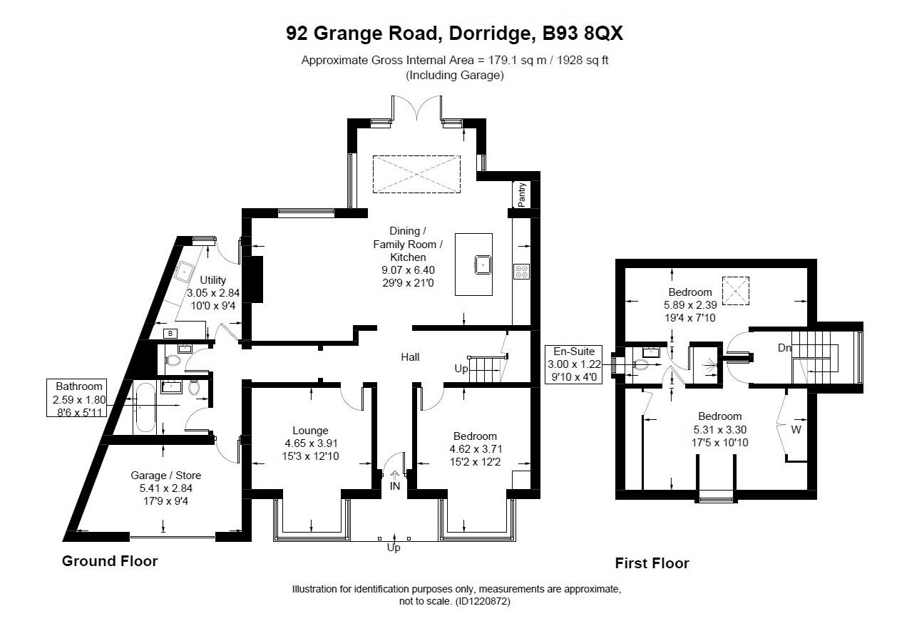 3 bedroom detached bungalow For Sale in Solihull - Floorplan 1.