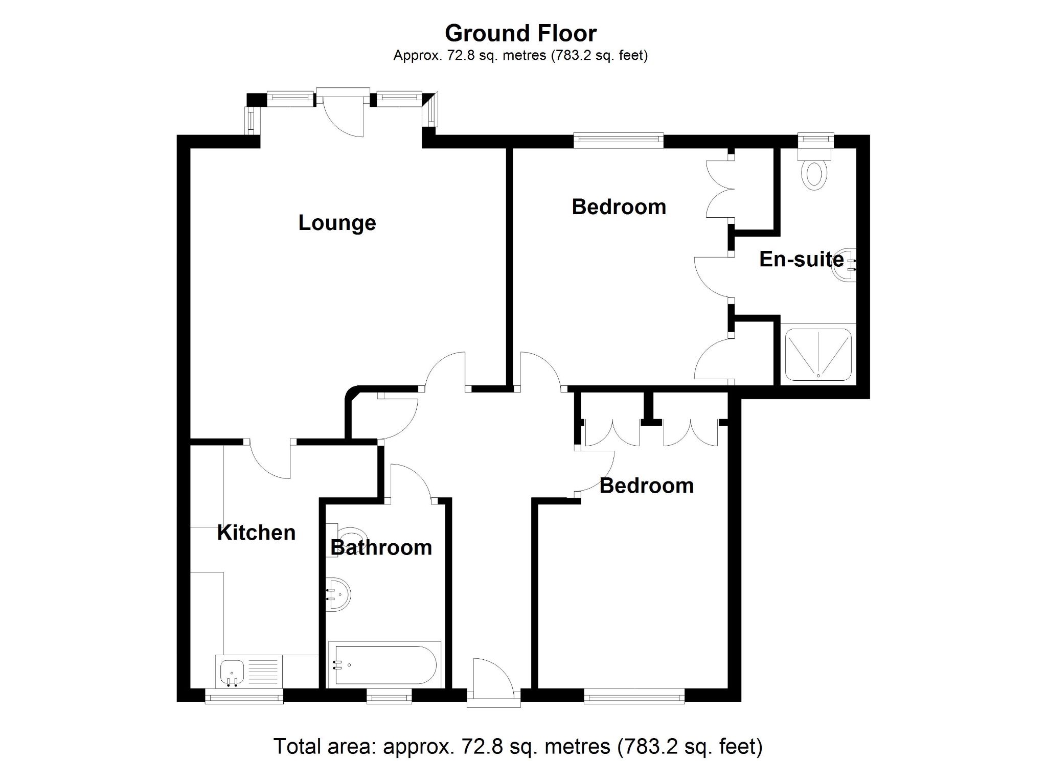 2 bedroom apartment flat/apartment For Sale in Solihull - Floorplan 1.