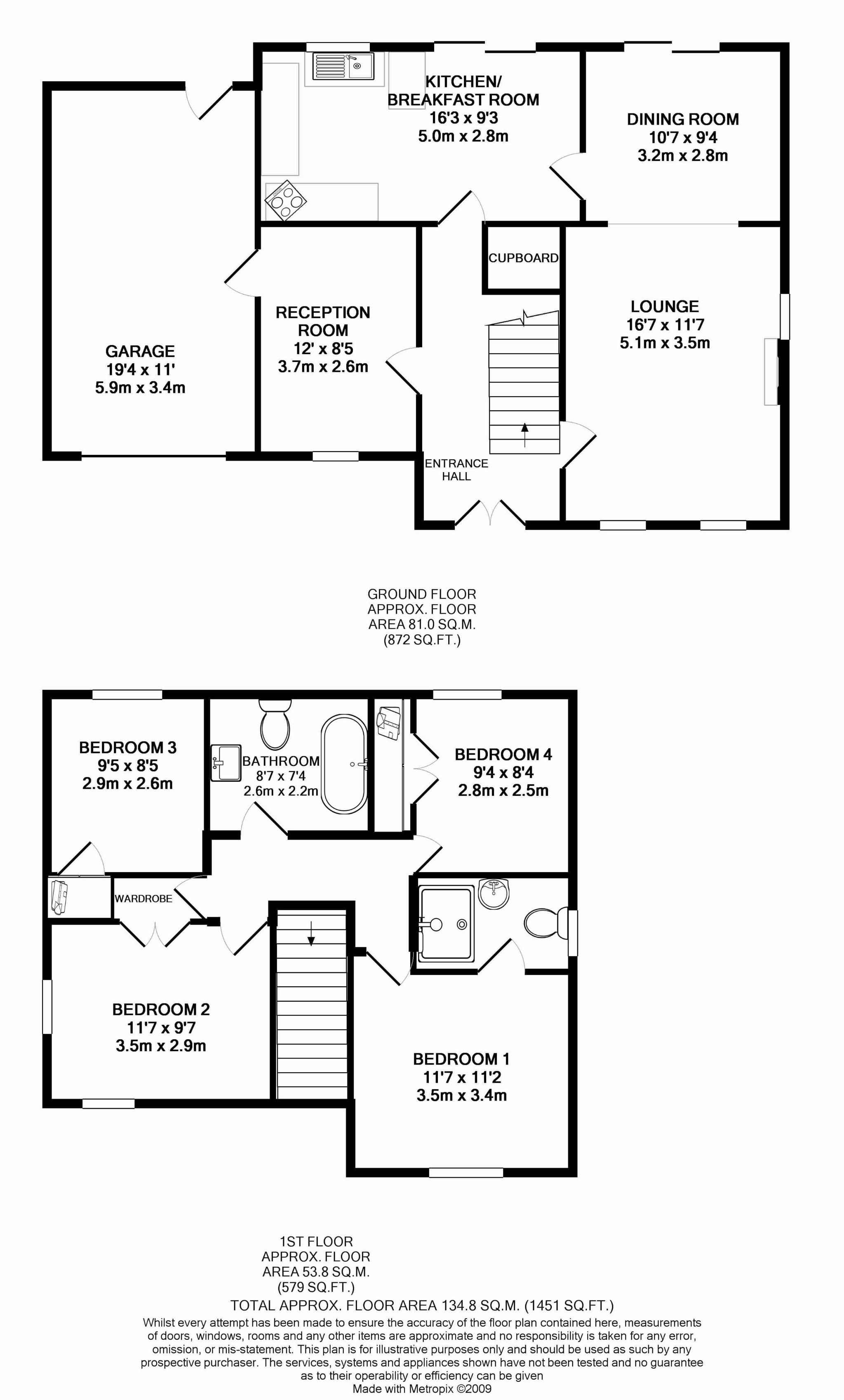 4 bedroom detached house For Sale in Kirk Michael - Floorplan 1