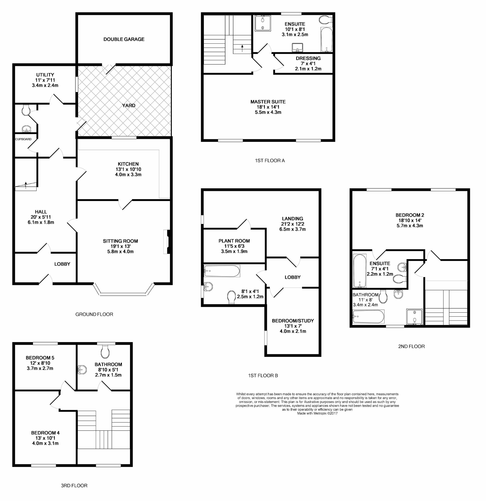 5 bedroom town house For Sale in Douglas - Floorplan 1