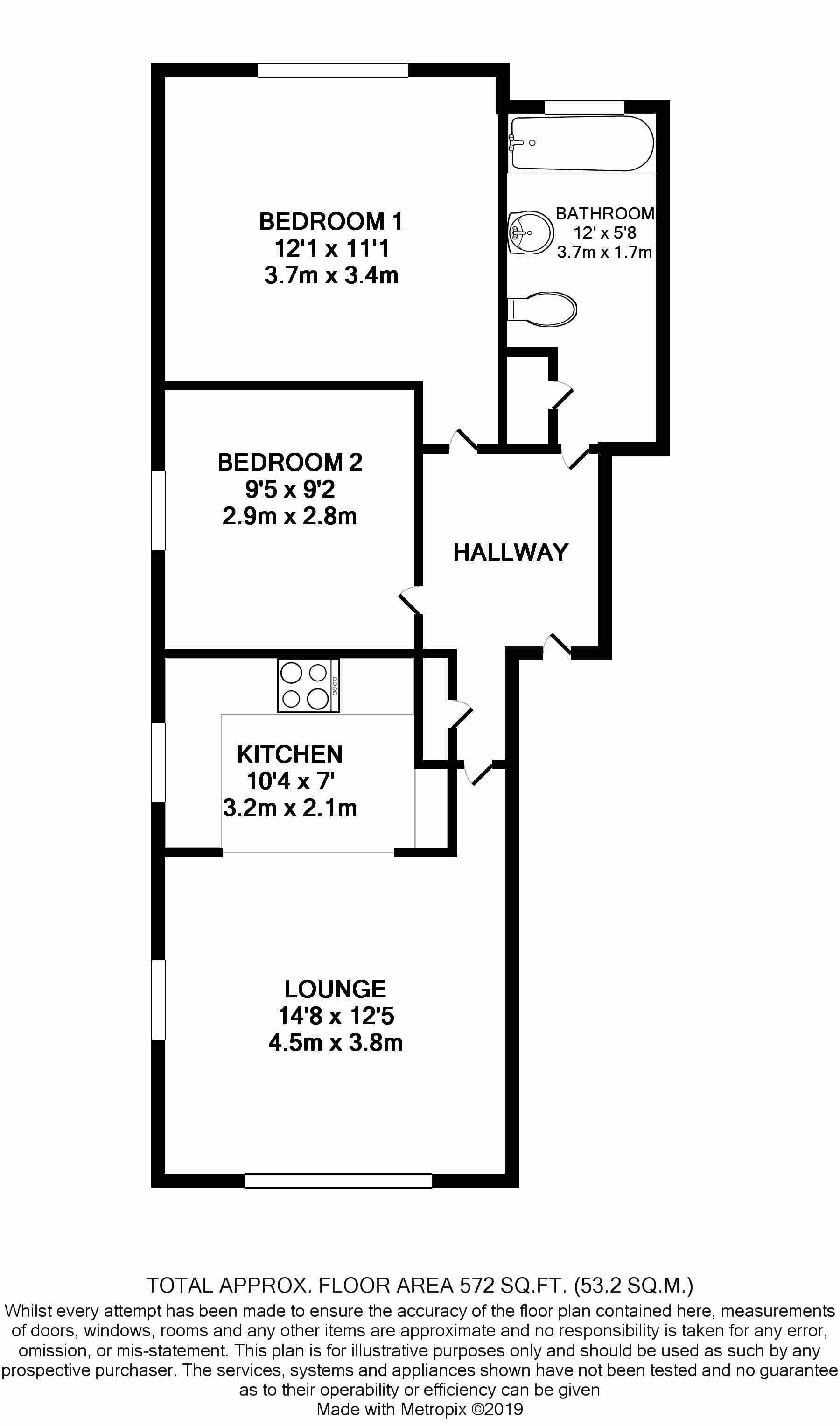 2 bedroom apartment flat/apartment Under Offer in Crosby - Floorplan 1