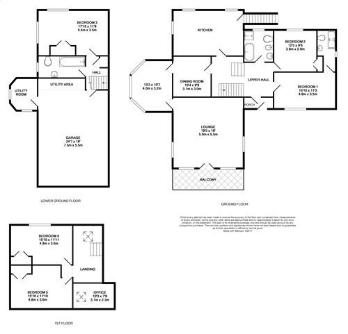 5 bedroom detached house For Sale in Ballasalla - Floorplan 1