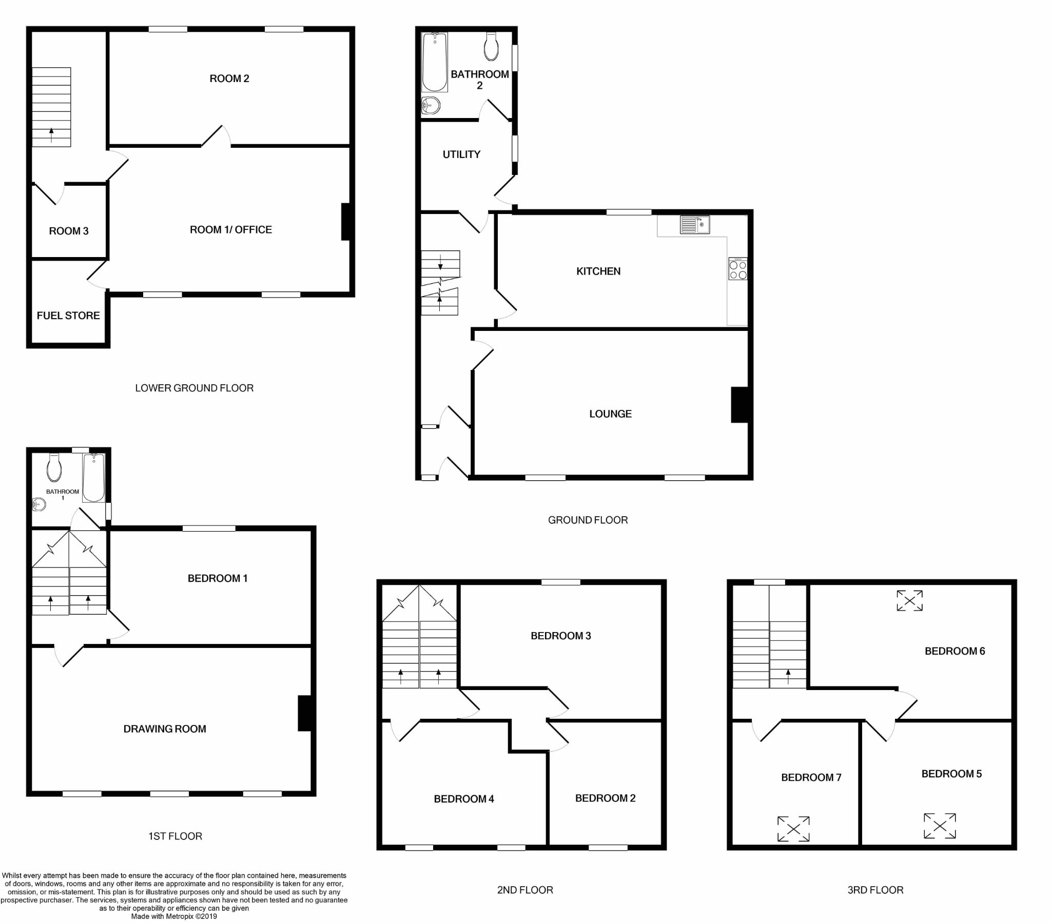 7 bedroom mid terraced house SSTC in Castletown - Floorplan 1