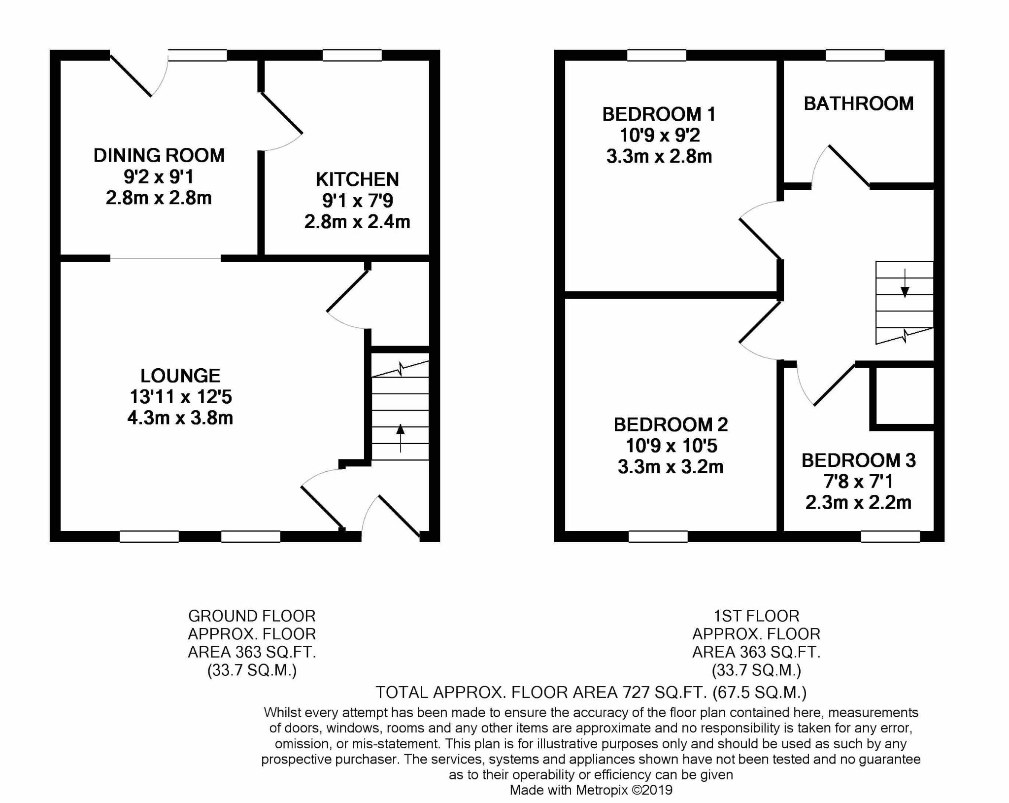 3 bedroom end terraced house SSTC in Port Erin - Floorplan 1