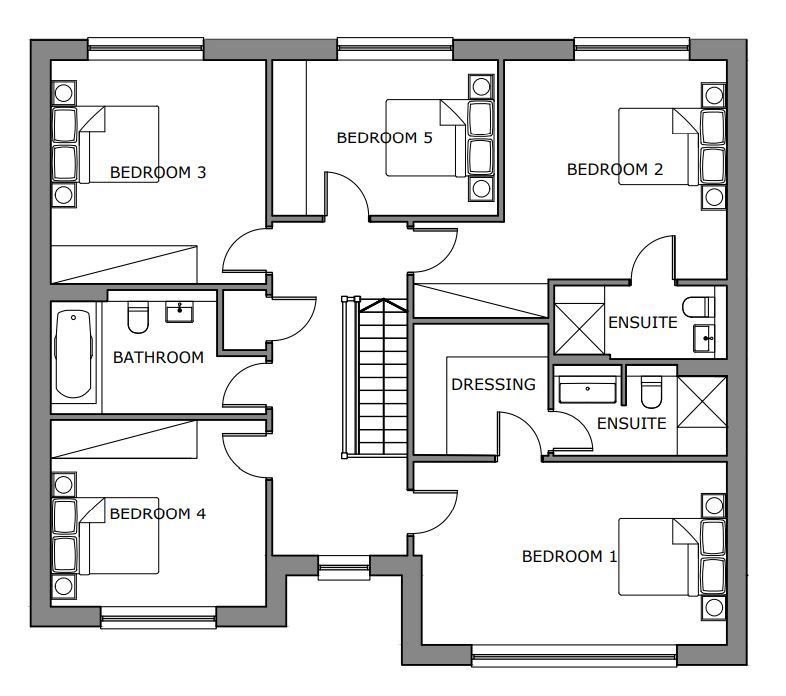5 bedroom detached house For Sale in Glen Vine - Floorplan 2